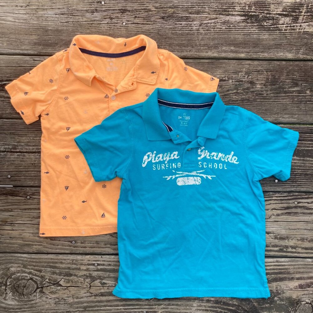 The Children’s Place & Carter’s Polo Shirt Set, 4T – Surf & Nautical